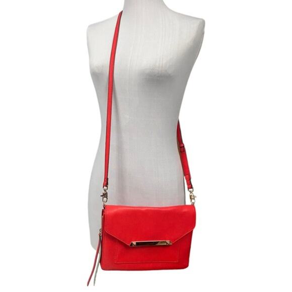 Stella & Dot Crossbody Bag‎ Envelope Clutch Purse Red Retro Minimalist Casual - Picture 1 of 13